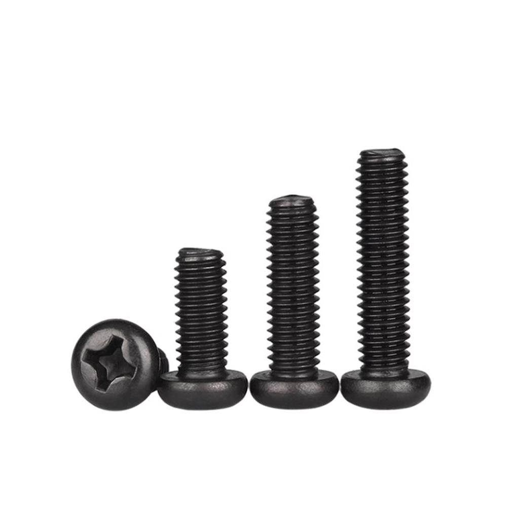 黑圆头螺丝 304不锈钢十字螺钉M3M4M5*4x5x6x8x10x12x14x16/20-25