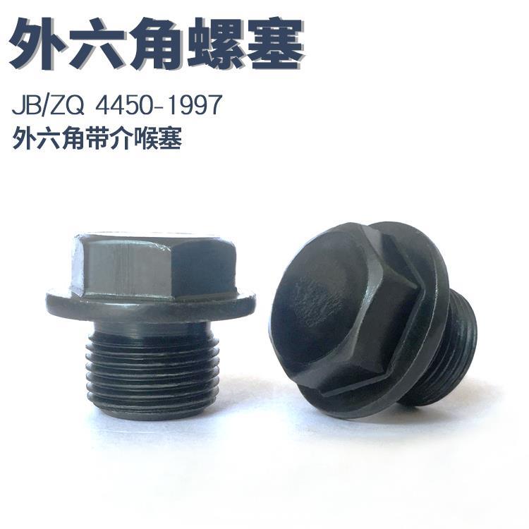 JB/ZQ4450 外六角带介螺塞/带垫丝堵/带边油塞/堵头M8M10M12-M27