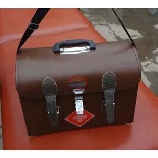 大号医药箱老式出诊箱包牛皮制真皮革医用药箱急救兽小号中医疗箱