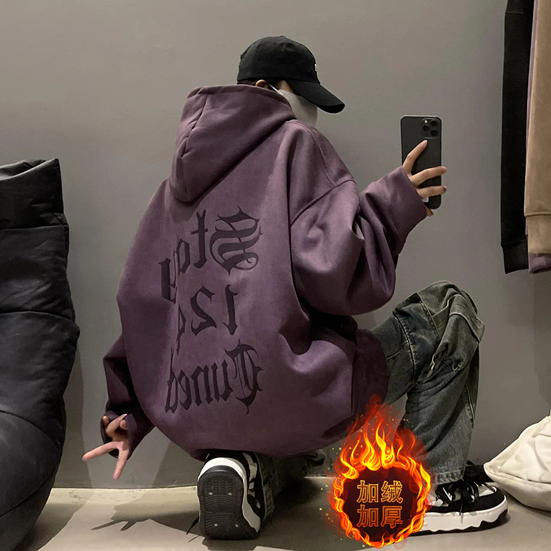 特大码高级感情侣休闲卫衣