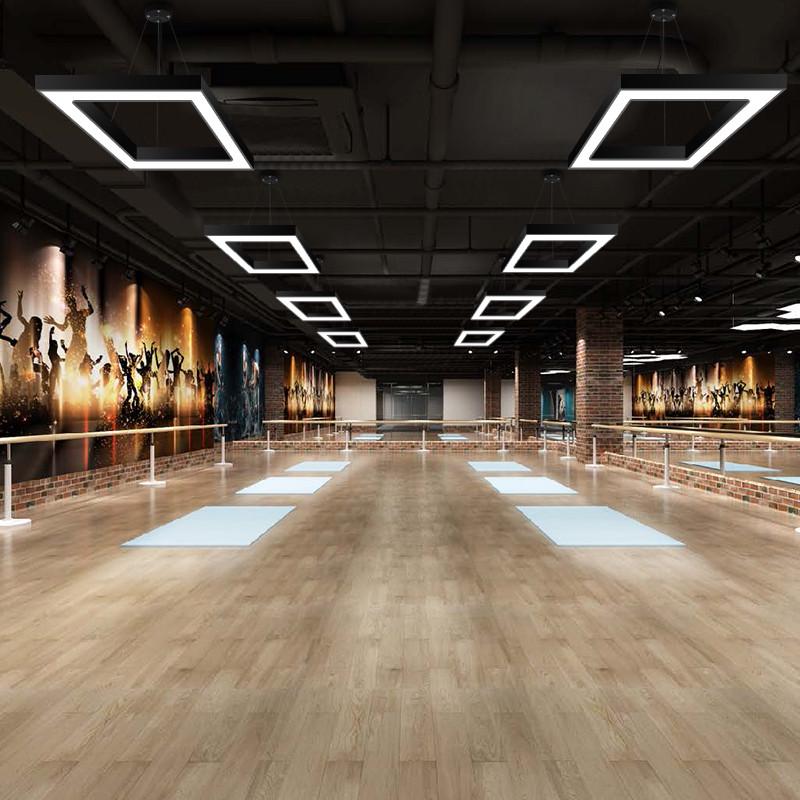 led超亮办公室会议室长方形吊灯店铺大厅展厅商场健身房超市灯具
