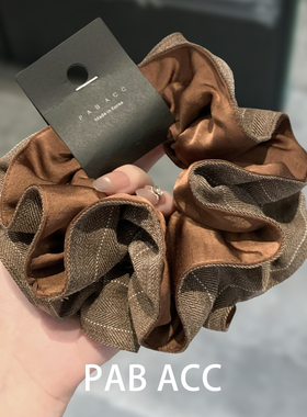 韩国时尚双层高级感缎面大肠圈小蛮腰丸子头花盘发圈弹力耐用头绳