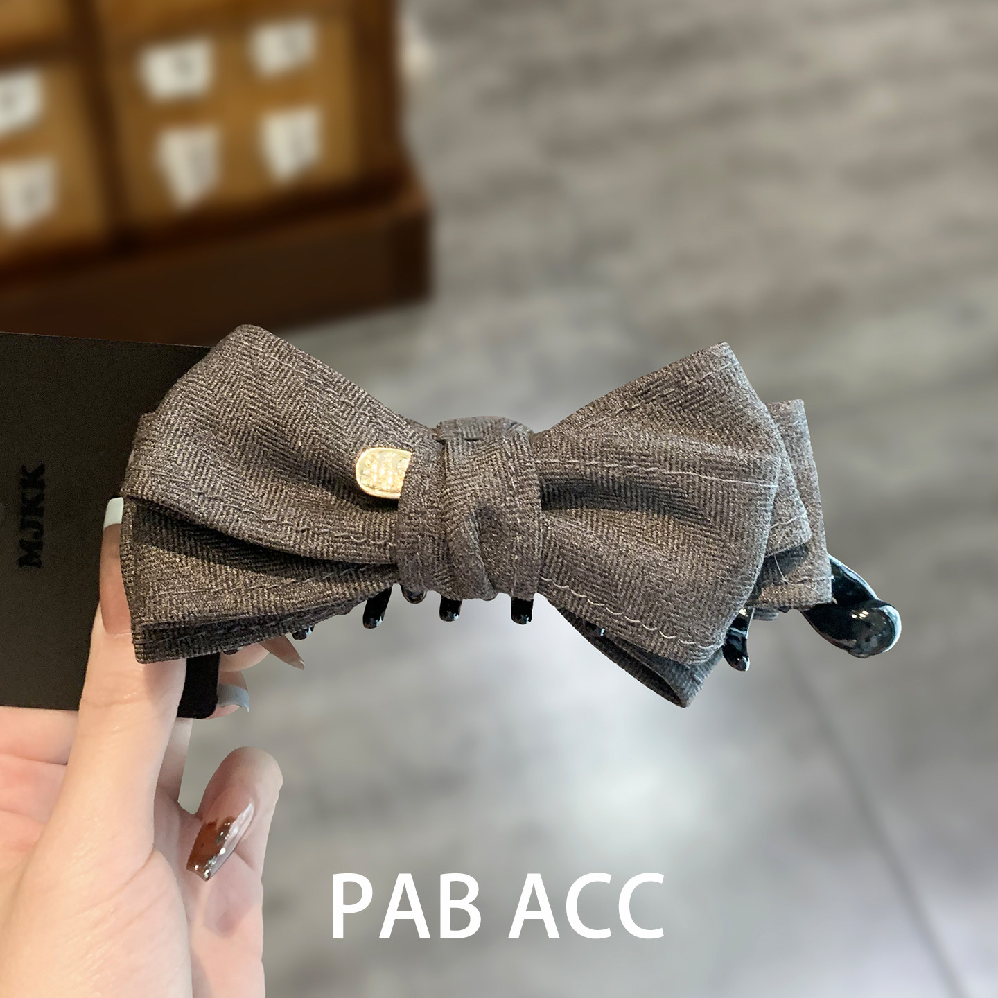 韩国简约高档大气纯色双面蝴蝶结金标扭扭夹固定高颅顶懒人香蕉夹