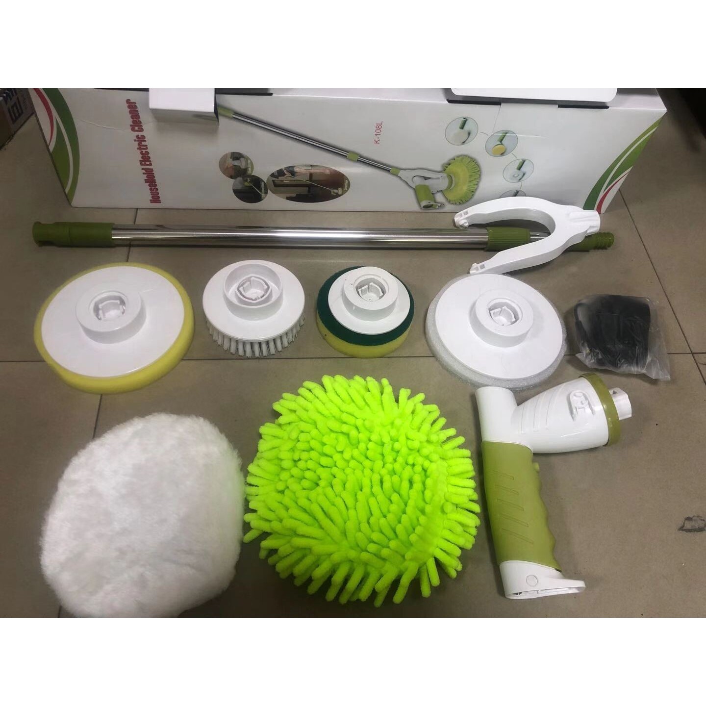 电动旋转拖把 家用清洁刷 木地板打蜡机 擦玻璃器 汽车抛光