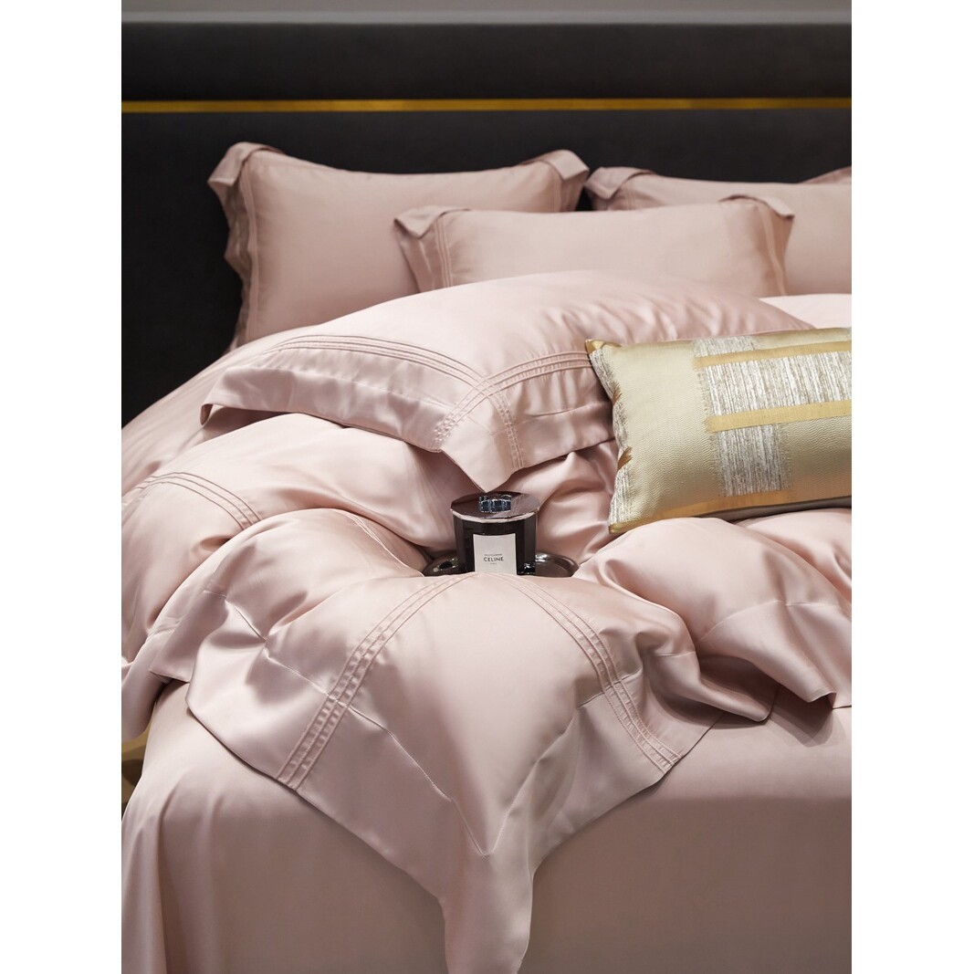 高端兰精天丝四件套纯棉全棉被套床单真丝滑裸睡夏季冰丝床上用品