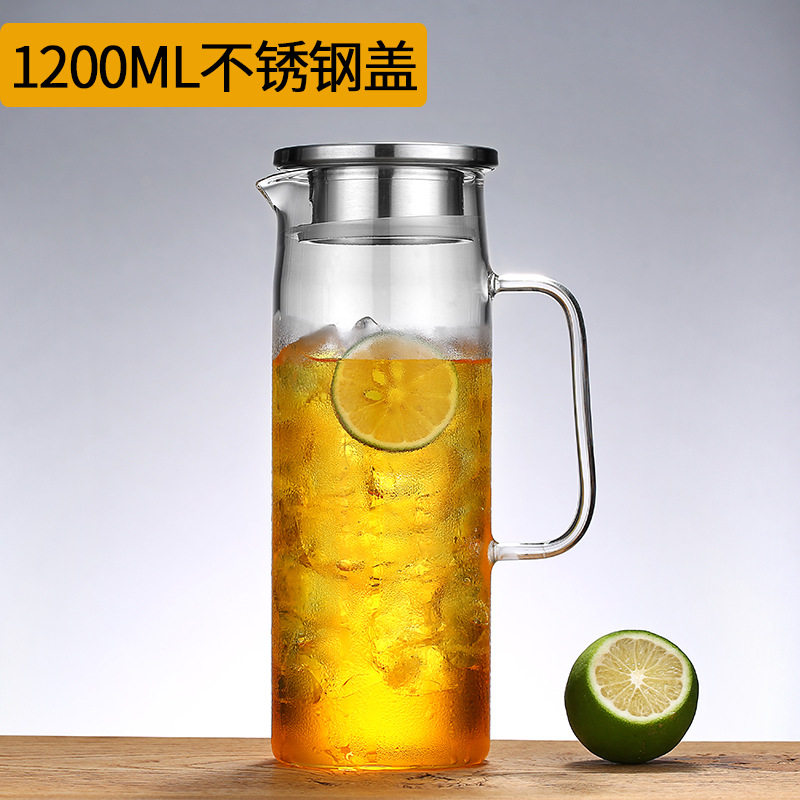 玻璃冷水壶家用耐热大容量果汁壶创意简约凉白开水壶茶壶冷泡水瓶