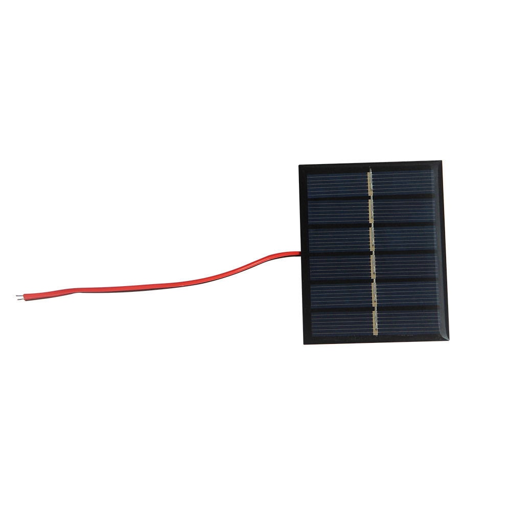 3V 0.6W太阳能电池板滴胶板太阳能充电带线充2.4V电池玩具60X75MM