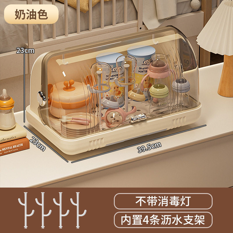 婴幼儿奶瓶收纳盒消毒宝宝碗筷辅食收纳箱婴儿餐具杯子沥水置物架