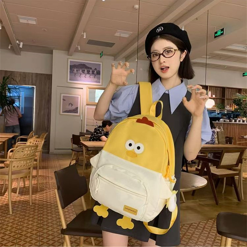 可爱小鸡双肩包大容量背包书包