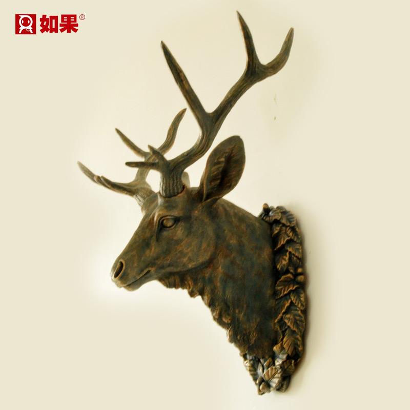 欧式创意动物鹿头壁挂客厅房间墙上家居墙壁装饰品玄关挂饰挂件