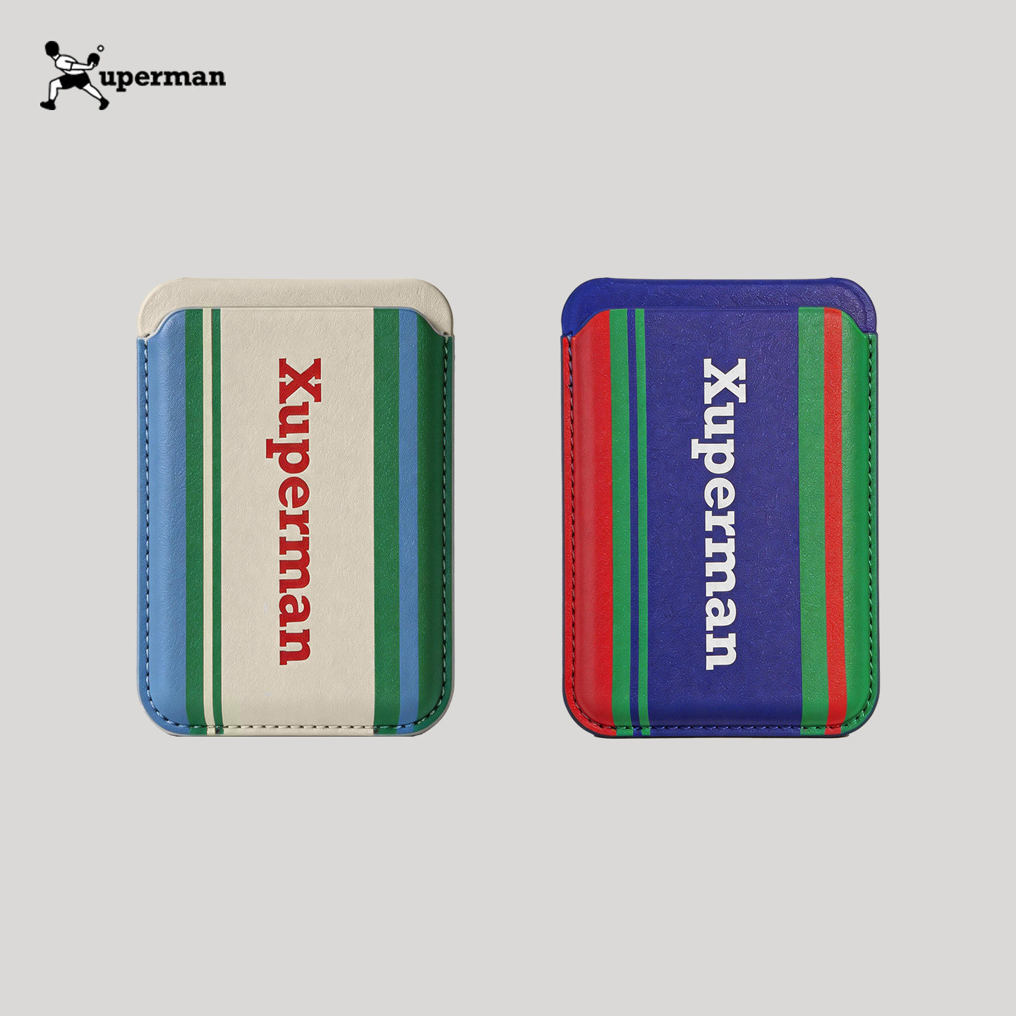 Xuperman手机磁吸卡包支架 折叠便携创意桌面支架
