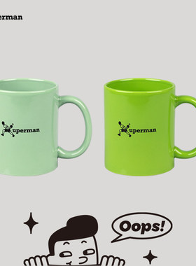 Xuperman Oops！马克杯炻瓷咖啡杯办公室水杯多色百搭