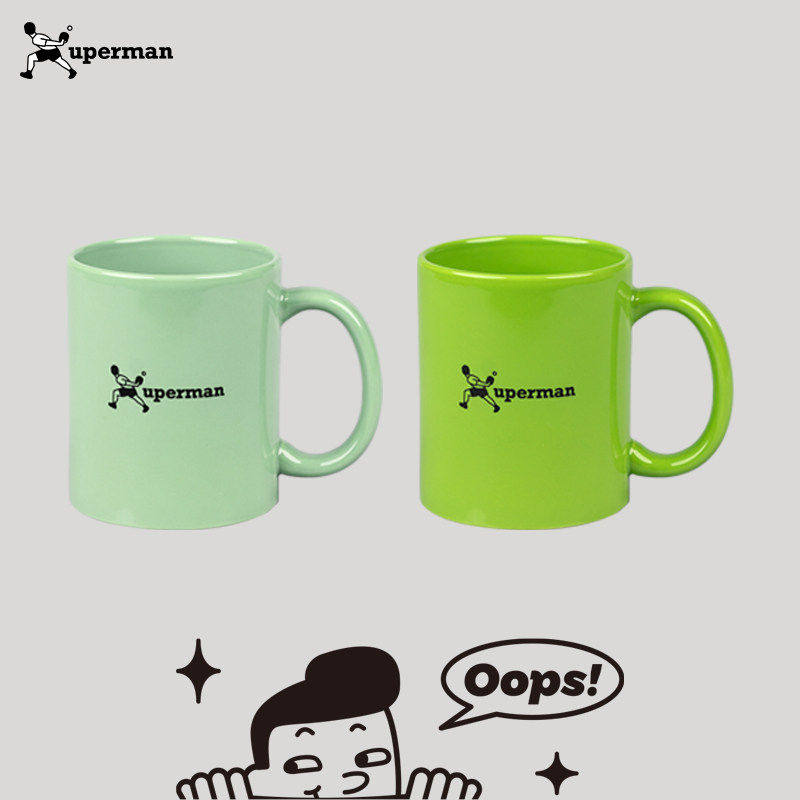 Xuperman Oops！马克杯炻瓷咖啡杯办公室水杯多色百搭