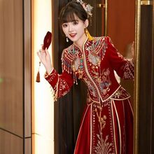 日本品质丝绒秀禾服新娘2025新款结婚中式礼服出阁新式高级高端敬