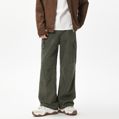 SHAPOES潮牌纯棉水洗工装休闲裤