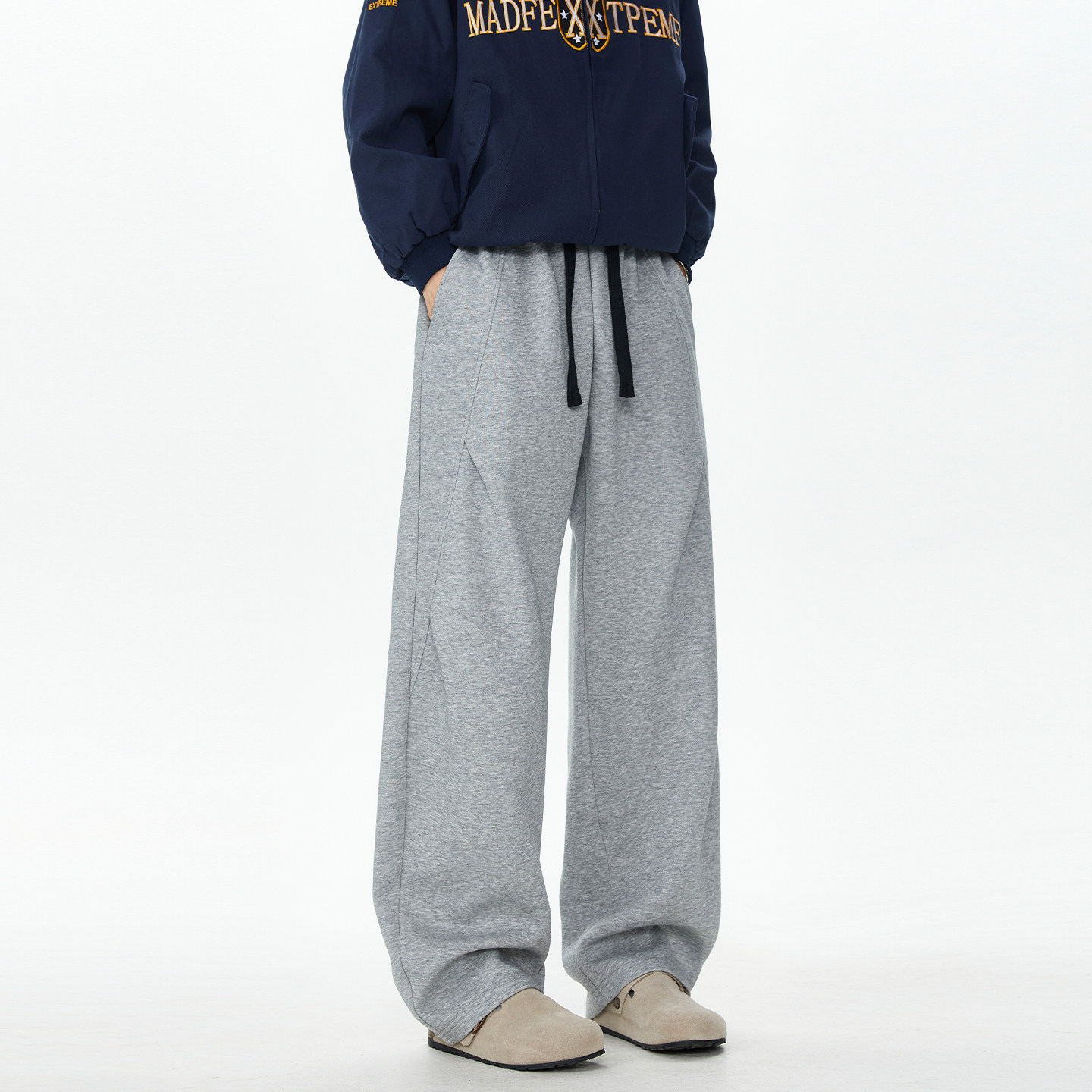 SHAPOES秋冬季男生美式褶皱伞兵卫裤男士宽松直筒加绒加绒休闲裤,男装,卫裤,淘宝优惠券,粉丝福利购,淘宝优惠卷