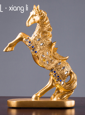 速发马摆件式家居家装饰品客厅酒厅客酒红柜架创意电视柜玄关书房