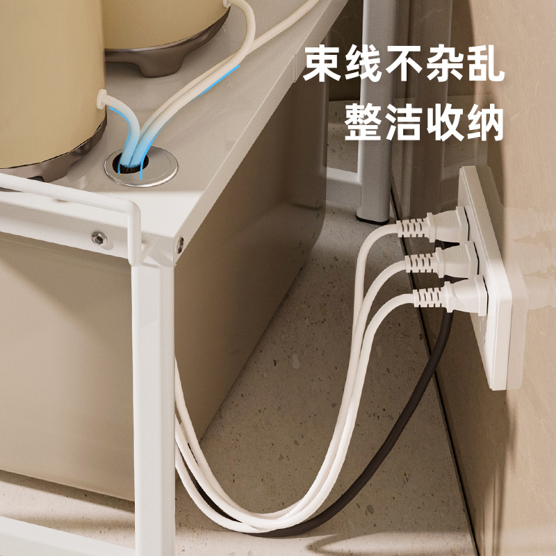 促厨房置物架微波炉架子烤箱收纳家用双层台面桌面多功能整体橱柜