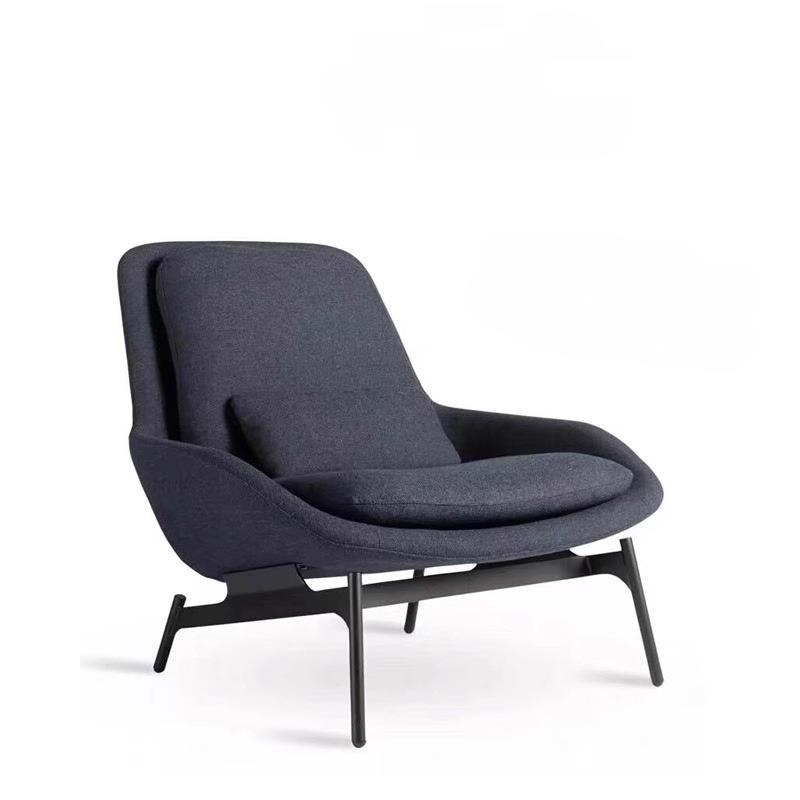 北欧轻奢单人休闲椅客厅阳台卧室别墅区高档网红设计款懒人沙发椅