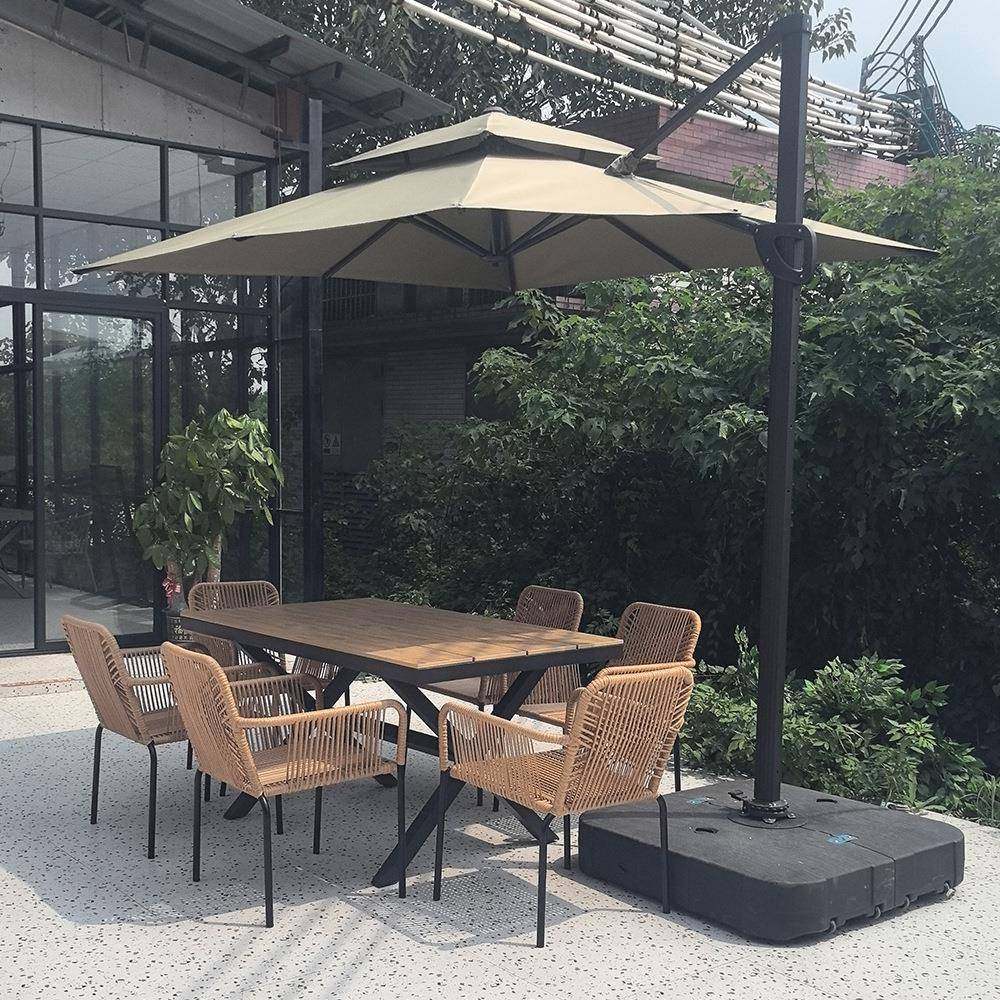 户外桌椅带伞组合室外阳台藤编桌椅三件套休闲花园露天庭院藤椅,金属材料及制品,金属加工件/五金加工件,淘宝优惠券,粉丝福利购,淘宝优惠卷