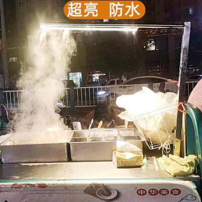 高亮12vLED地摊灯夜市灯暖黄硬灯条长条灯直流条电瓶车灯24V48v60