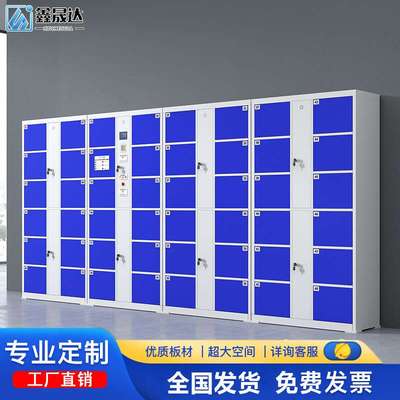 电子存包柜超市商场密码指纹人脸识别寄存柜扫码收费智能储物柜子