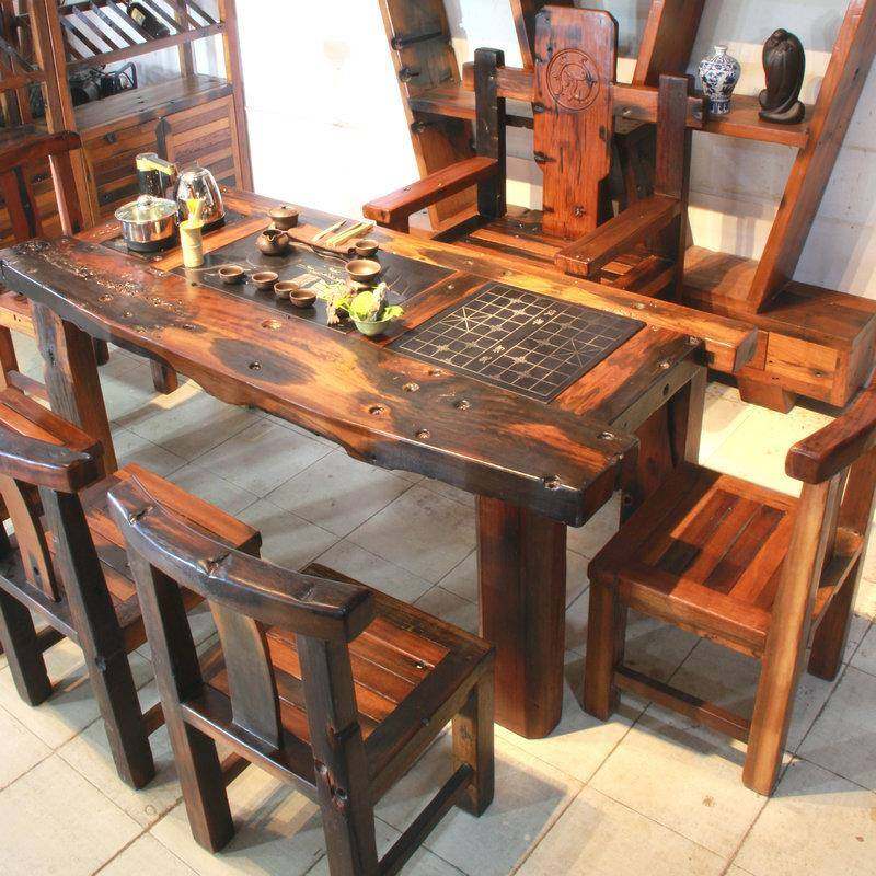 船木茶台老船木家具古船木茶桌客厅阳台泡茶台桌椅组合实木茶桌,金属材料及制品,金属加工件/五金加工件,淘宝优惠券,粉丝福利购,淘宝优惠卷