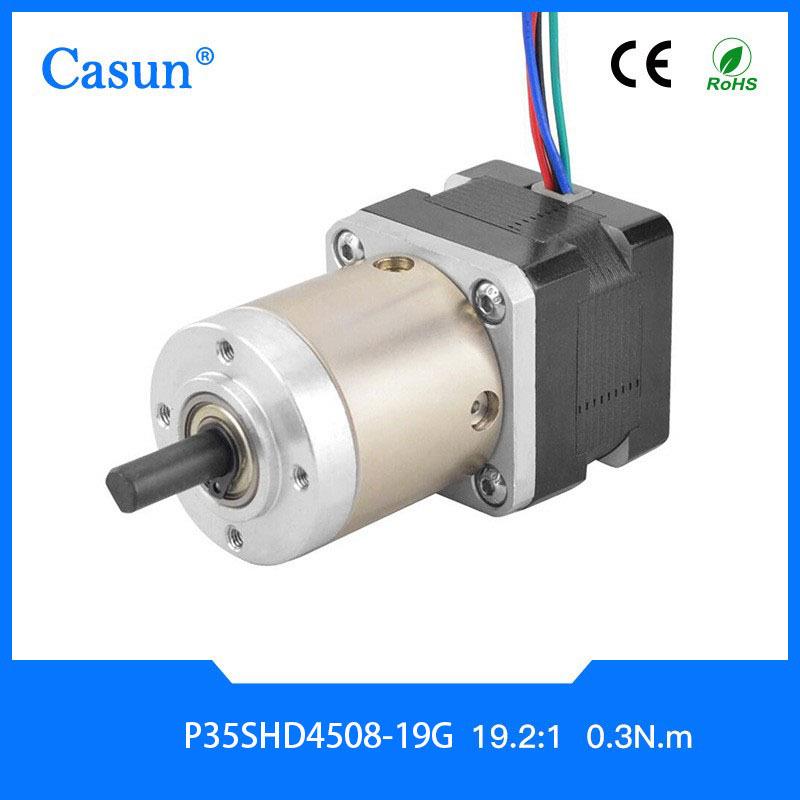 P35SHD4508-19G行星减速电机35双出轴步进电机直流减速小马达