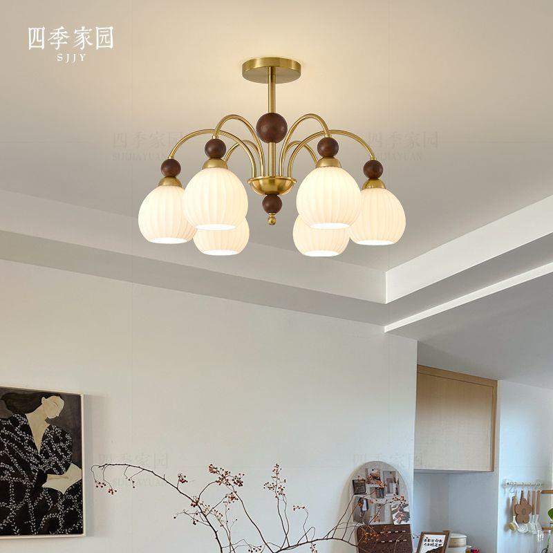 中古风吊灯网红新中式法式复古客厅灯书房卧室主人房吊灯餐厅吊灯