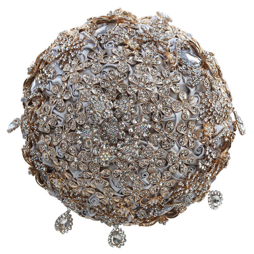 21厘米韩式新娘手捧花满钻婚礼手捧花束婚礼用品W889