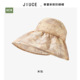 优雅高级感花朵大沿空顶帽子女春夏季 遮阳帽 户外可折叠防晒帽韩版