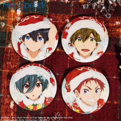 Free男子游泳部圣诞马口铁冰箱贴