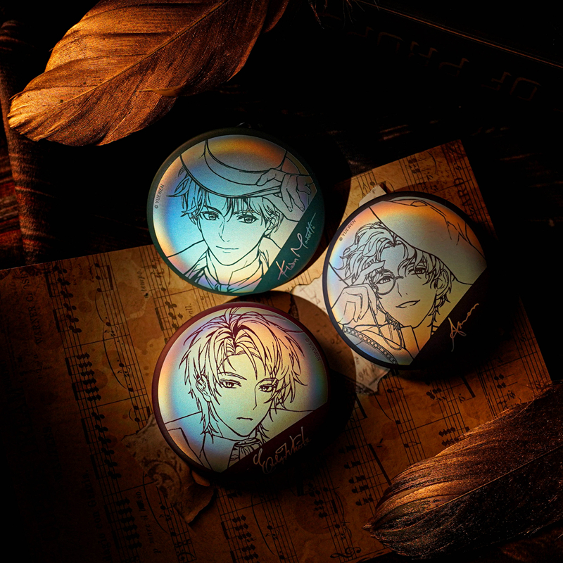 现货 阅文 模玩熊联合出品 诡秘之主 素面镭射线稿徽章吧唧周边