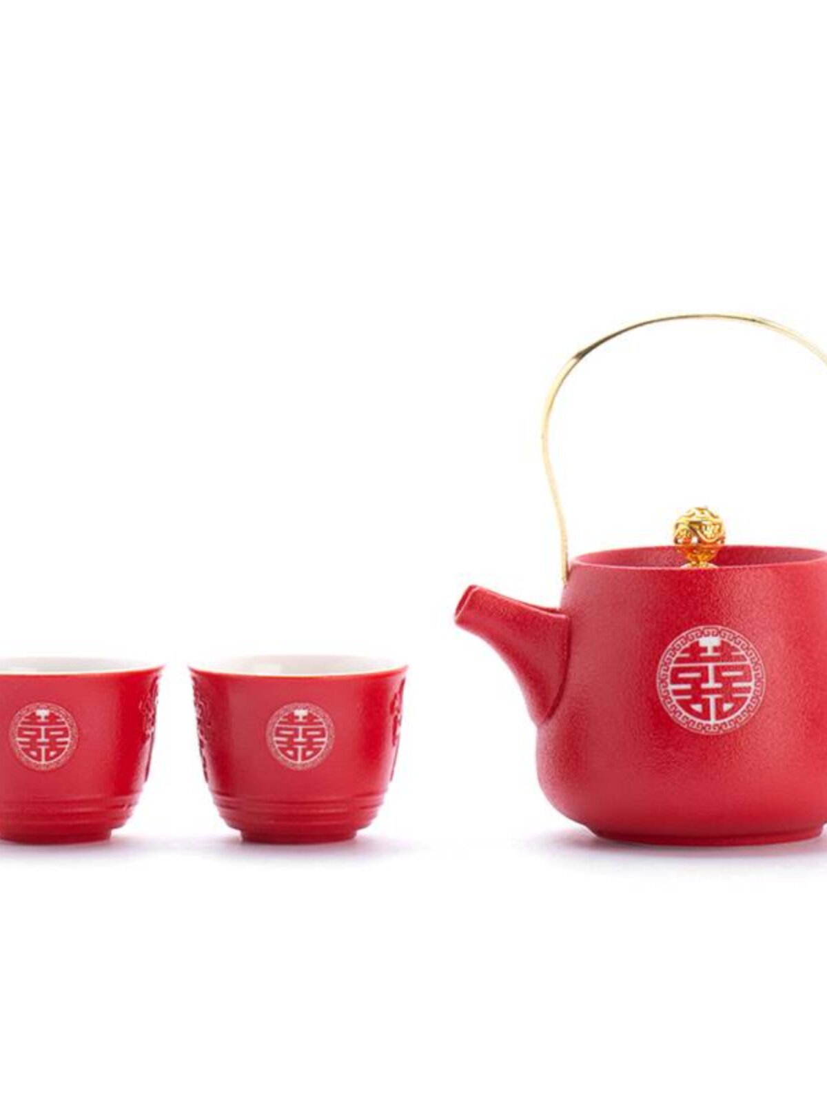 改口茶杯四个敬茶杯结婚四个结婚女方陪嫁茶具敬酒茶杯套装中式