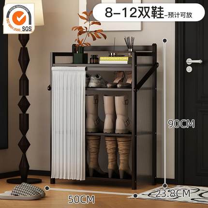 鞋架窄家用入户门口多层好看出租房宿舍室内简易小型可折叠免安装