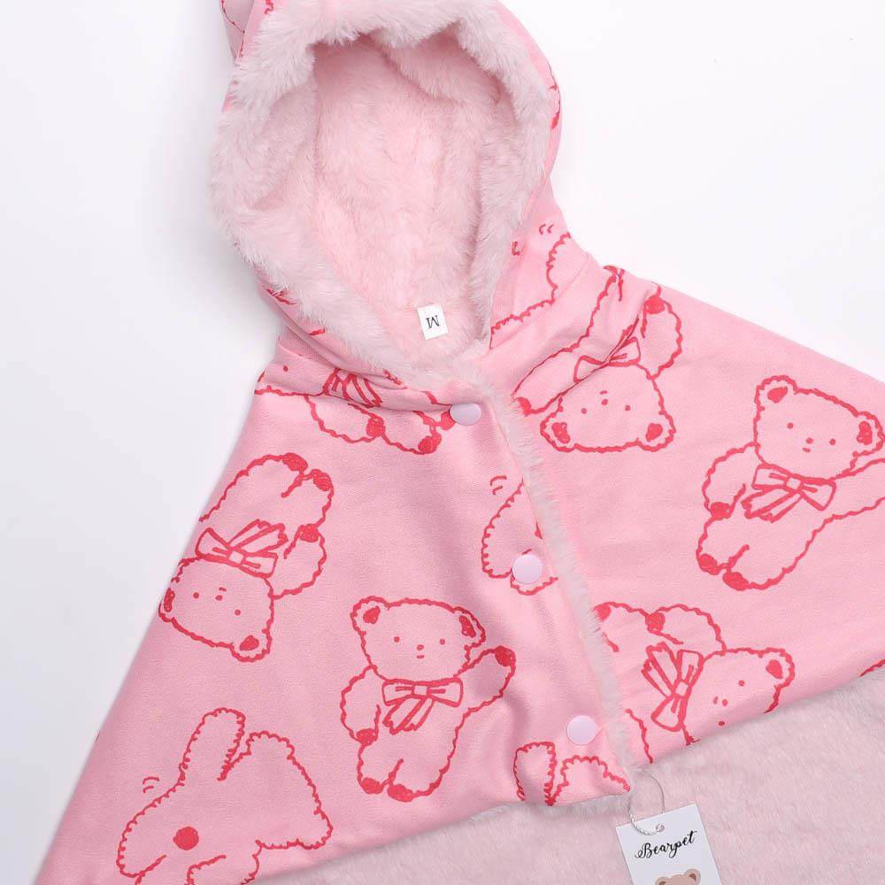 风韩国秋冬粉色小熊兔毛毯子温暖宠物保暖狗物披风盖毯睡袋,宠物/宠物食品及用品,猫狗垫子,淘宝优惠券,粉丝福利购,淘宝优惠卷