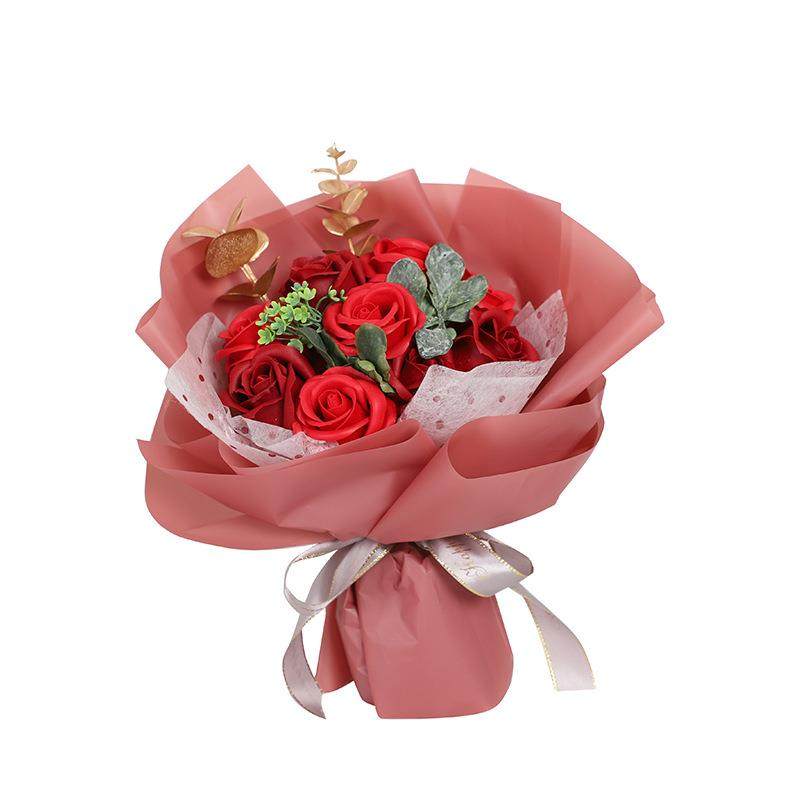创意玫瑰香皂花成品礼袋包装送女生教师节生日礼物多巴胺仿真花束,家居饰品,餐桌花艺,淘宝优惠券,粉丝福利购,淘宝优惠卷