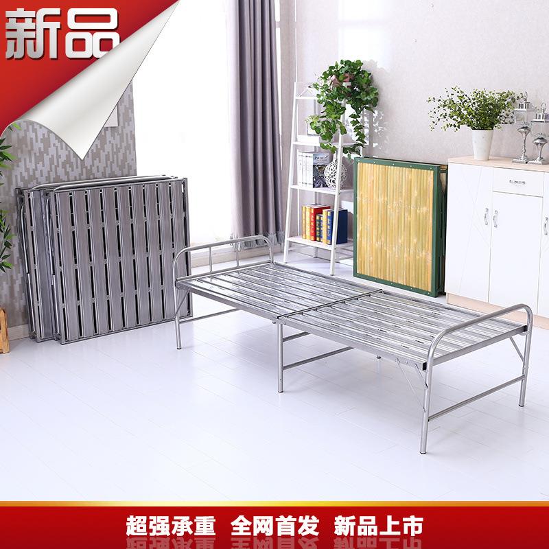 折叠床单人床木板床凉床午睡床1.2米双人竹板床办公午休床陪护床