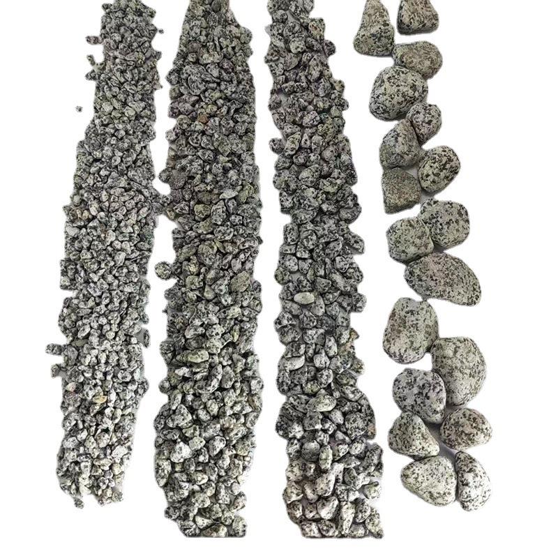 黑白点石子芝麻灰水磨黑白花石子芝麻白枯山水造景白麻石子鹅卵石
