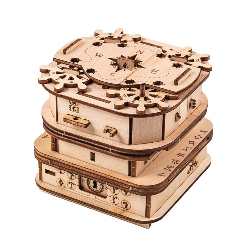 机关盒戴维琼斯储物柜盒3D立体拼装机械puzzle十级高难度烧脑解密