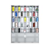 不锈钢水杯柜员工茶杯柜茶水间存放架车间水杯架子工厂多格储物柜