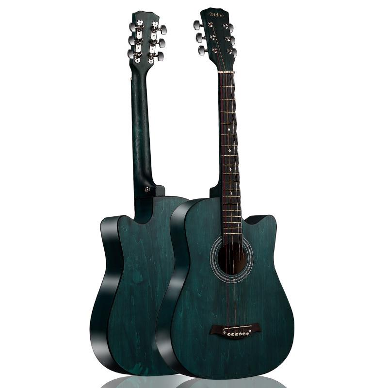 38寸缺角民谣吉他哑光D桶椴木吉他guitar入门练习琴工厂乐器