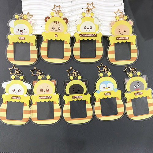 THE BOYZ新款插卡相框钥匙扣zetion爱豆小卡收纳挂件饰品明星周边