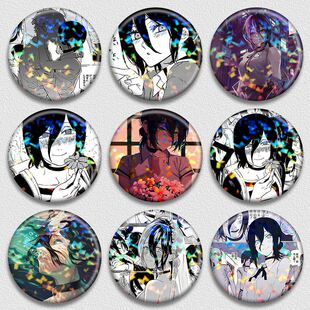 电锯人蕾塞动漫周边学生校徽章卡通胸针书包挂饰镭射吧唧生日礼物