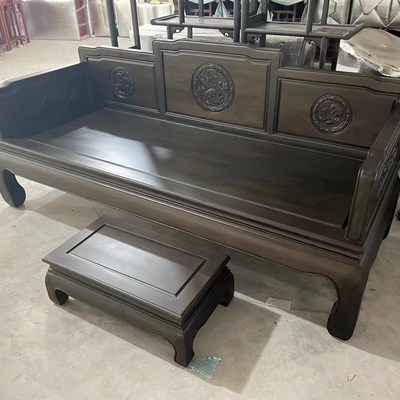 红木菠萝格罗汉床罗汉床新中式禅椅贵妃榻仿古实木家具格木罗汉床