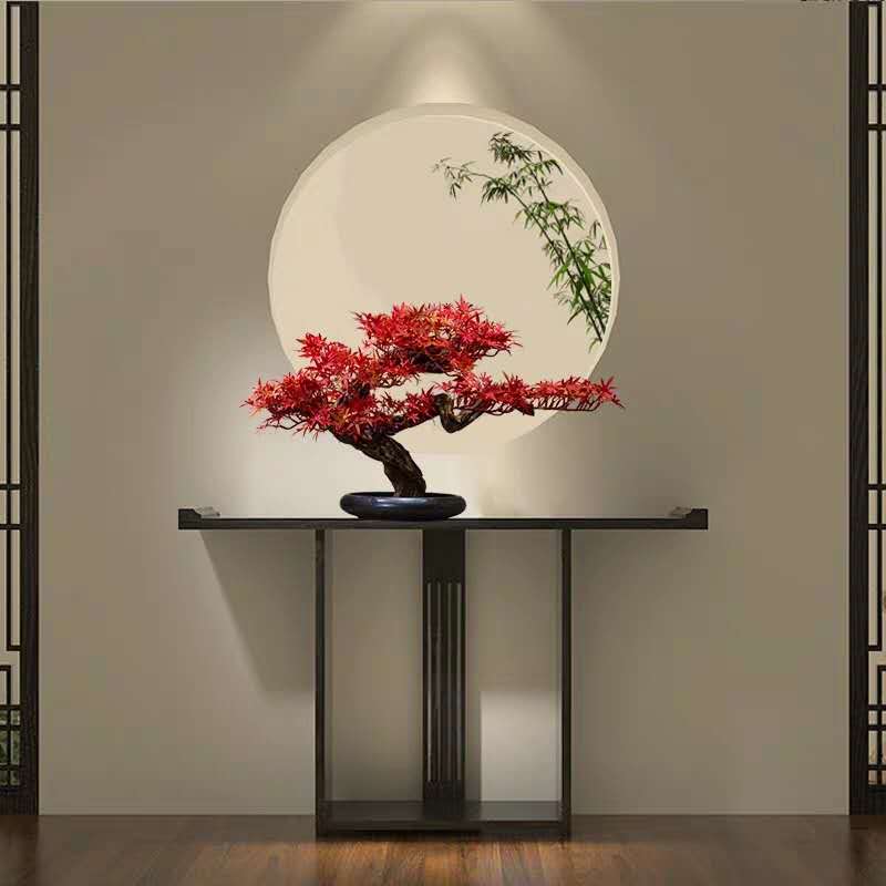 新中式玄关桌翘头玄关台纯实木条案玄关柜走廊过道小窄桌端景台