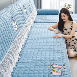 超防滑不起球沙发垫四季通用2025新款坐垫三座一贵妃沙发套罩盖布