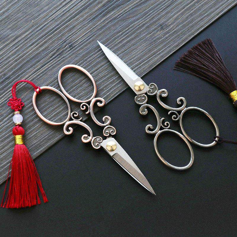 锋利复古小家用剪刀绣花布料裁缝欧式金色十字绣专用剪纸剪子,居家布艺,剪刀,淘宝优惠券,粉丝福利购,淘宝优惠卷