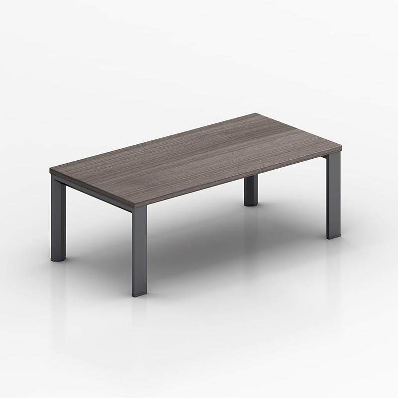 简约现代办公室长方形茶几小型不锈钢架会客休闲区边几沙发长桌子