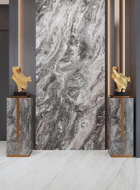 轻奢大理石花架，落地展示架，石板高端客厅装饰架，装饰底座，储